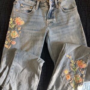 Lucky Floral Embroidered Women's Jeans